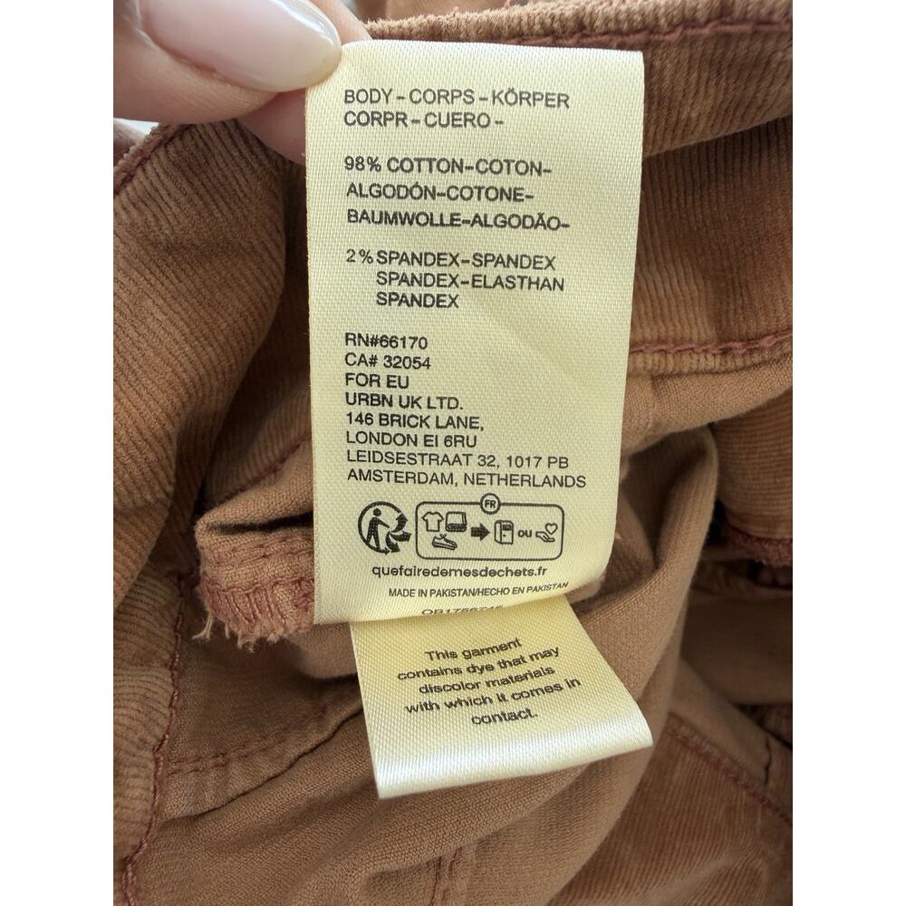 Free People We The Free Corduroy Pants 29 Brown High Rise Flare Boho 70s Y2K - Picture 8 of 9
